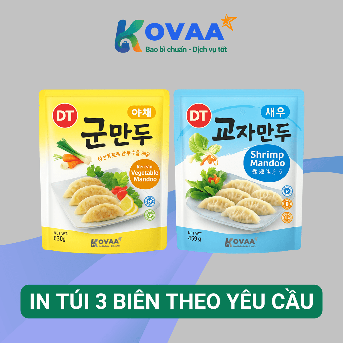 In túi 3 biên theo yêu cầu chất lượng cao, bao bì thực phẩm bảo quản tốt