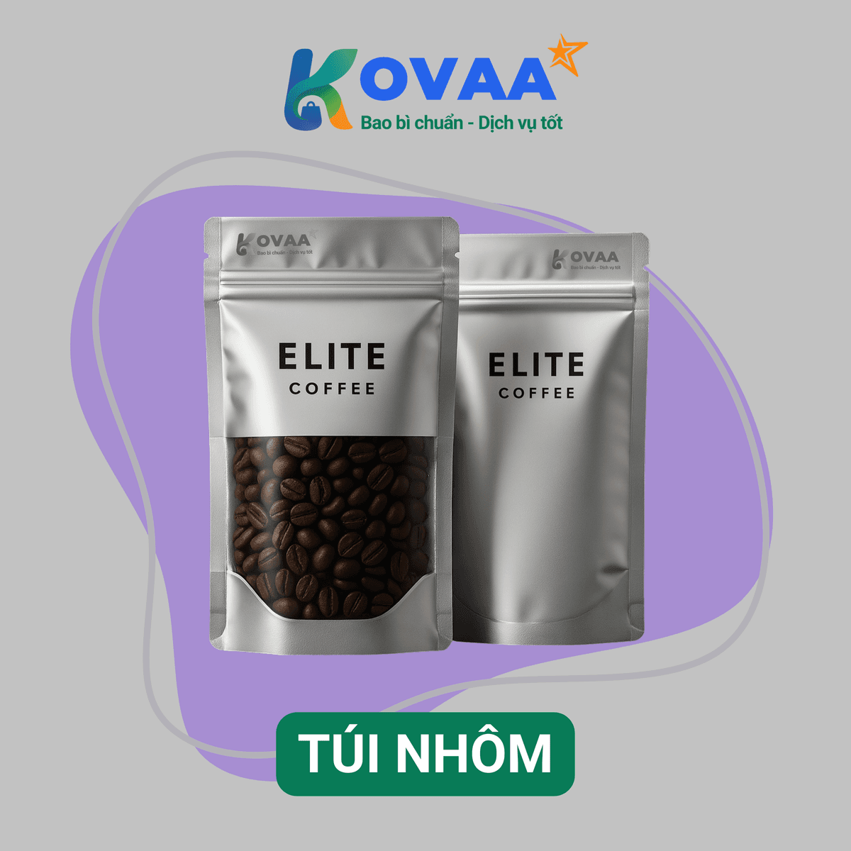 Túi nhôm đựng cà phê chống ẩm, bảo quản hương vị tươi ngon lâu dài