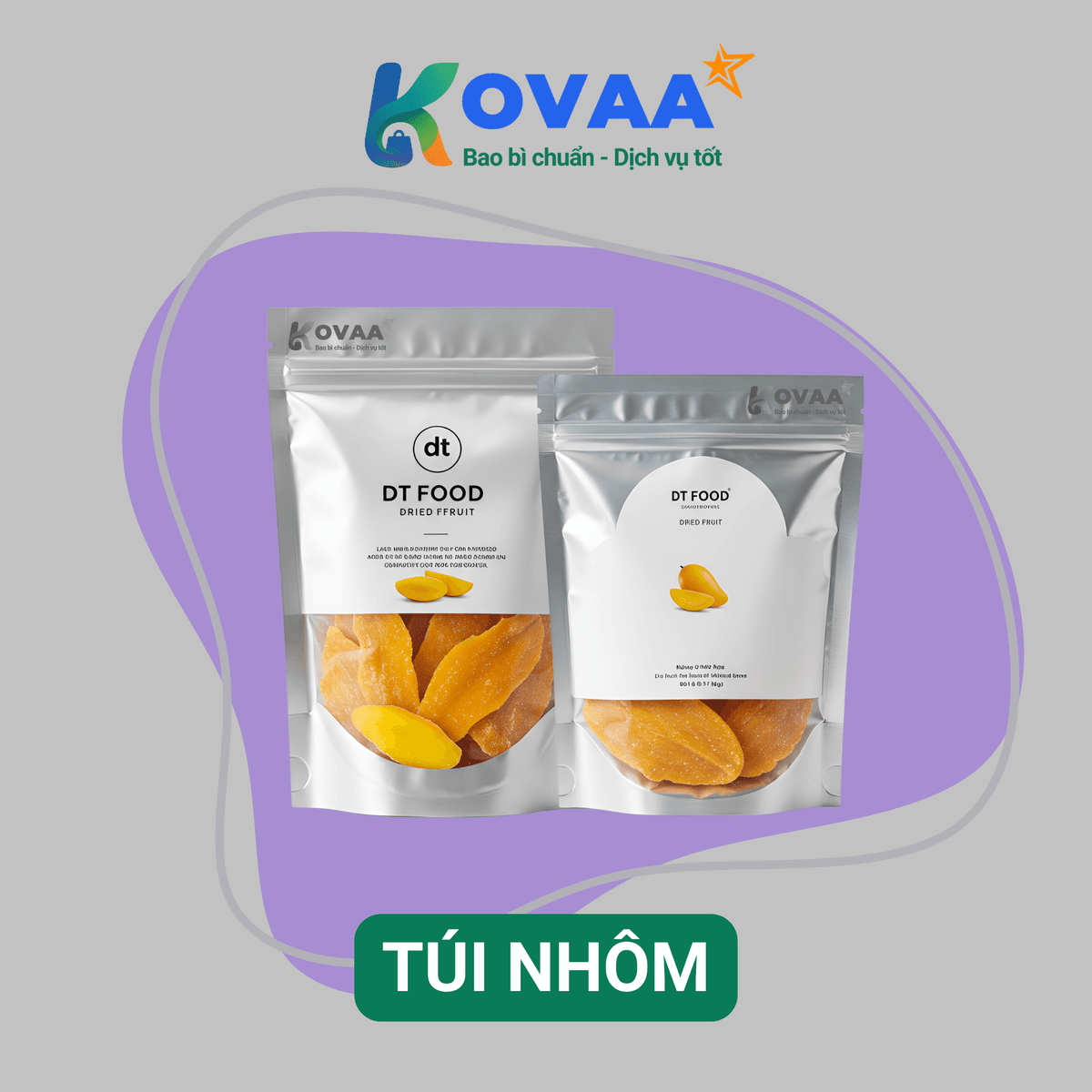 Túi nhôm đựng thực phẩm đa lớp chống ẩm, bảo quản sản phẩm tươi mới