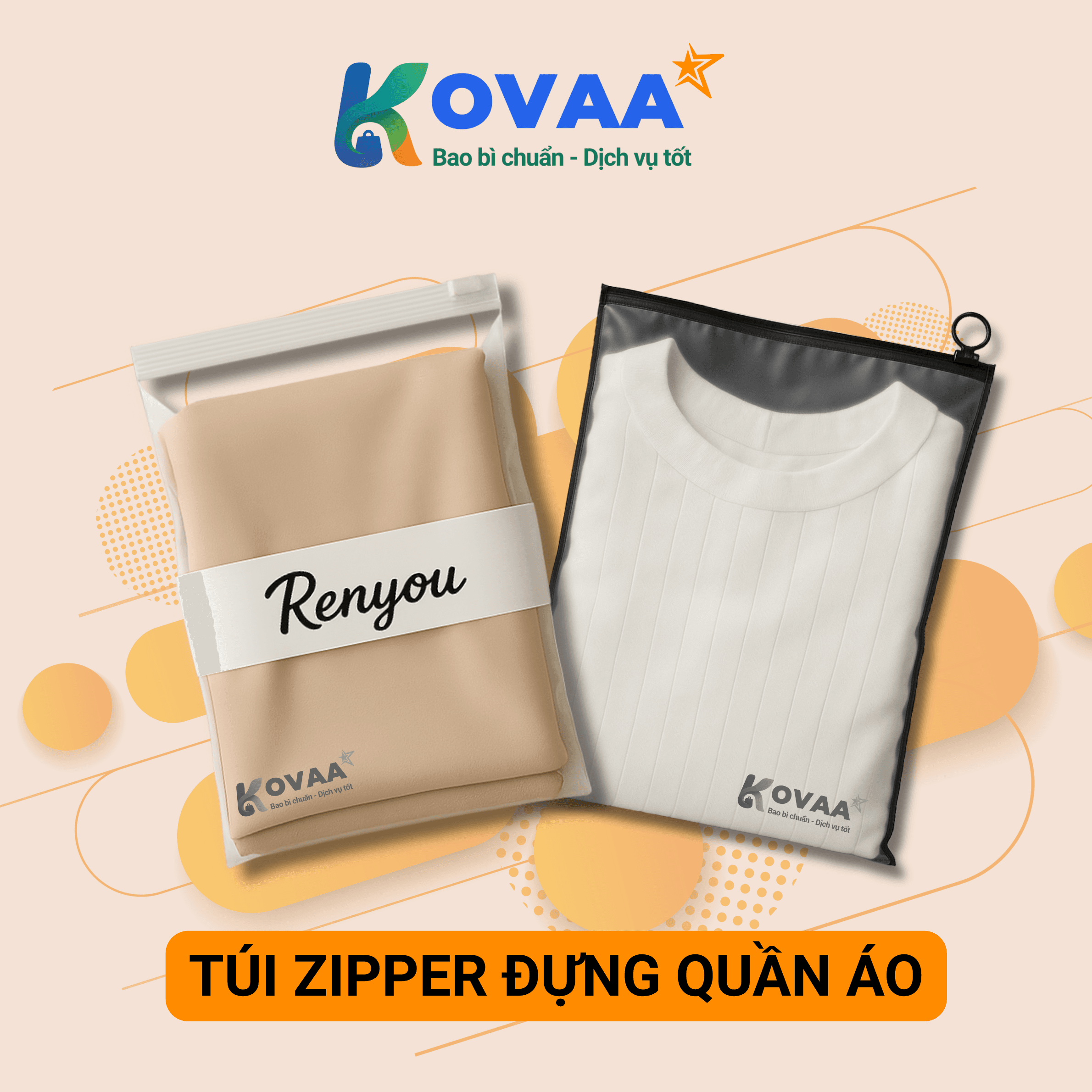 Túi zipper đựng quần áo