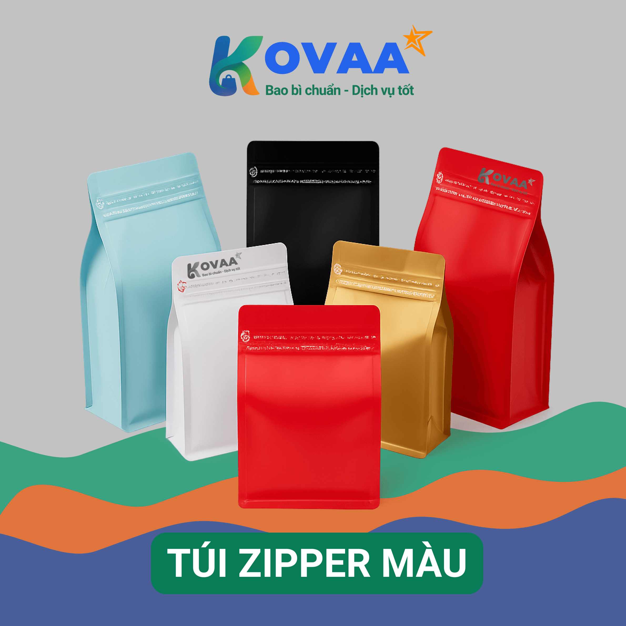 Túi zipper màu