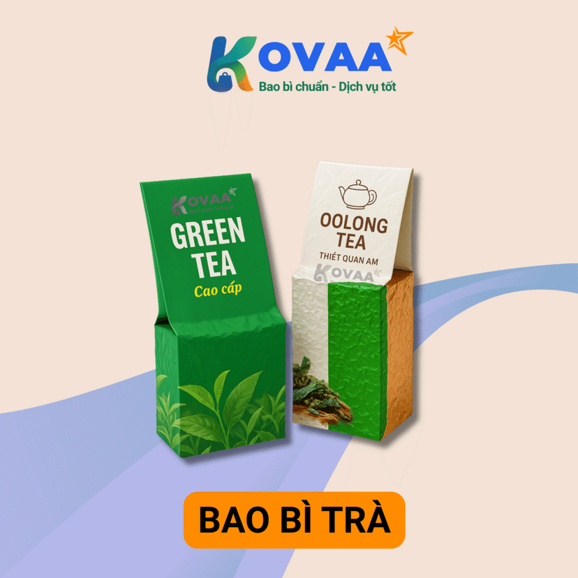 Khám phá túi nhôm cao cấp – lựa chọn hàng đầu bảo vệ sản phẩm và thương hiệu năm 2025 4 Bao bì trà đơn giản với thiết kế in màu bắt mắt.